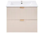 Wall Mounted Vanity Unit with Basin TOTORANI 60 cm Beige_1123597