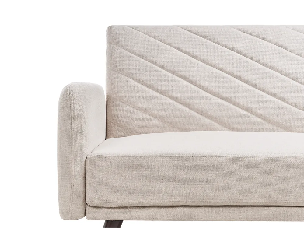 Sofa Bed 3 Seater SENJA Faux Linen Light Beige_944835