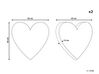 Lot de 2 coussins décoratifs forme de cœur en coton 45 x 45 cm blanc et rouge RUBIA _914156