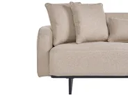 Sofa 3 Seater SVANEK Fabric Light Brown_1061504