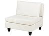 4 Seater Right Hand Modular Fabric Corner Sofa with Ottoman White UNSTAD _925129