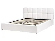 Bett mit Stauraum BASTON Stoff Cremeweiß 160 x 200 cm_997041