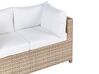 Lounge Set Rattan beige 4-Sitzer Auflagen cremeweiß MILANO_929453