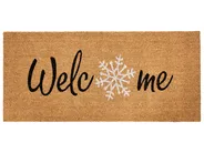 Doormat BALANACAN Natural 55 x 120 cm Christmas Motif Coir_1008376