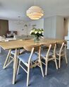 Set of 2 Wooden Dining Chairs Light Wood and Light Grey LYNN_923667