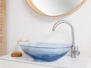 Lavabo da appoggio MOENGO 54 x 36 cm Superficie solida Blu_891721