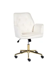 Desk Chair CELARA Velvet White_1084777