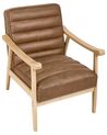 Fauteuil en similicuir marron LEKNES_927206