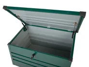 Storage Box CEBROSA 100 cm 62 cm Metal Dark Green_717631