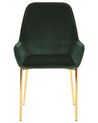 Set of 2 Velvet Dining Chairs Green LOVERNA_767755