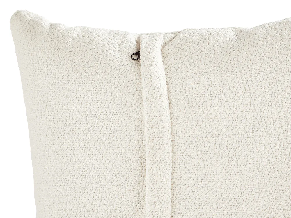 Sofa 3 Seater SKIVE Boucle White_948630