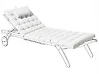 Sun Lounger Pad Cushion CESANA PREMIUM 192 x 56 cm Off-White