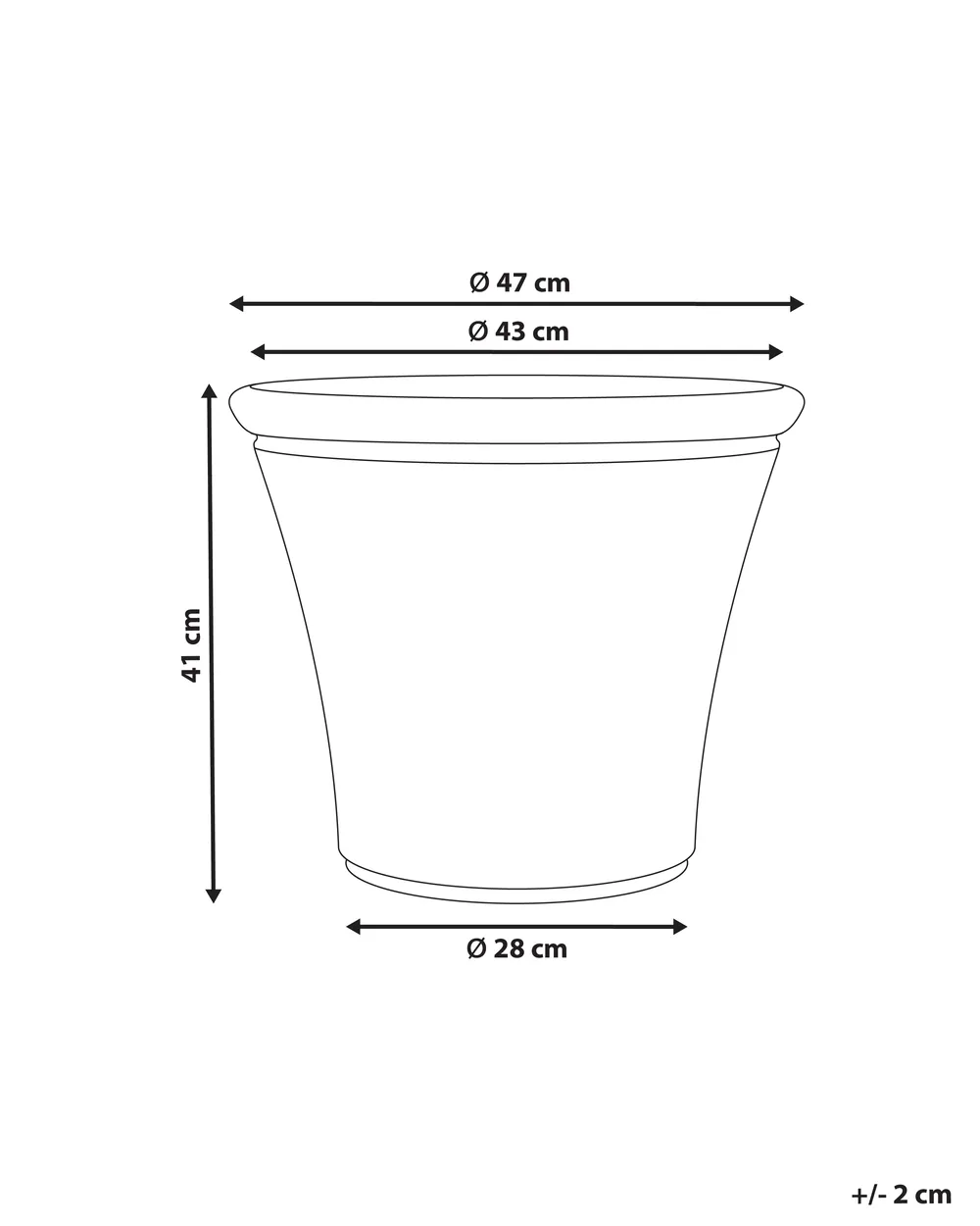 Vaso per piante OLIVA 47 cm Verde_1087543