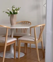Set di 2 sedie da pranzo CRAIG Legno Marrone chiaro/Beige_977476