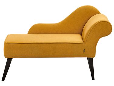 Chaise longue stof mosterdgeel rechtszijdig BIARRITZ