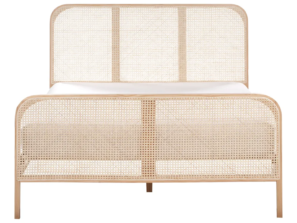 Bed Pine Wood GONFARON 140 x 200 cm (EU Double) Light Brown_977106