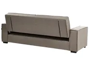 Sofa Bed 3 Seater AROLE Fabric Brown_1056601