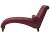 Chaise longue in velluto color borgogna MURET_750591