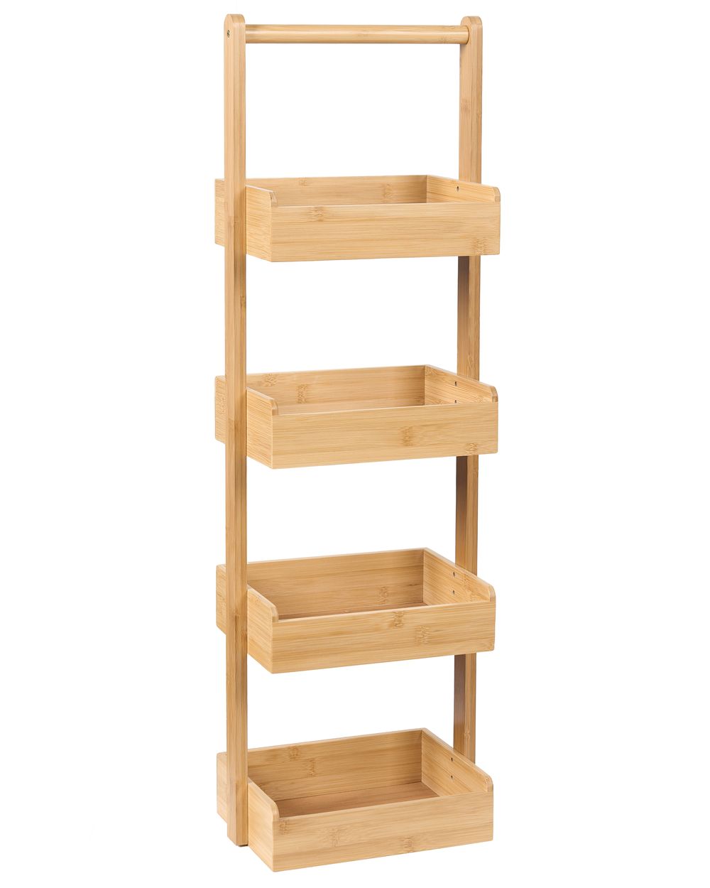 Scaffale Bambù 4 Ripiani Relaxdays - 33x33x110cm, Per Bagno E Cucina, Resistente Umidità - Foto 5