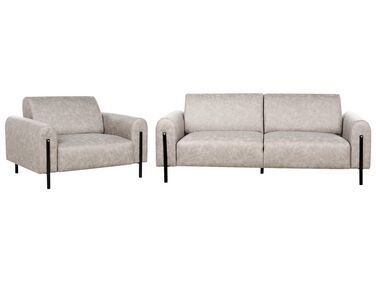 Set di divani 4 posti tessuto grigio ASKIM