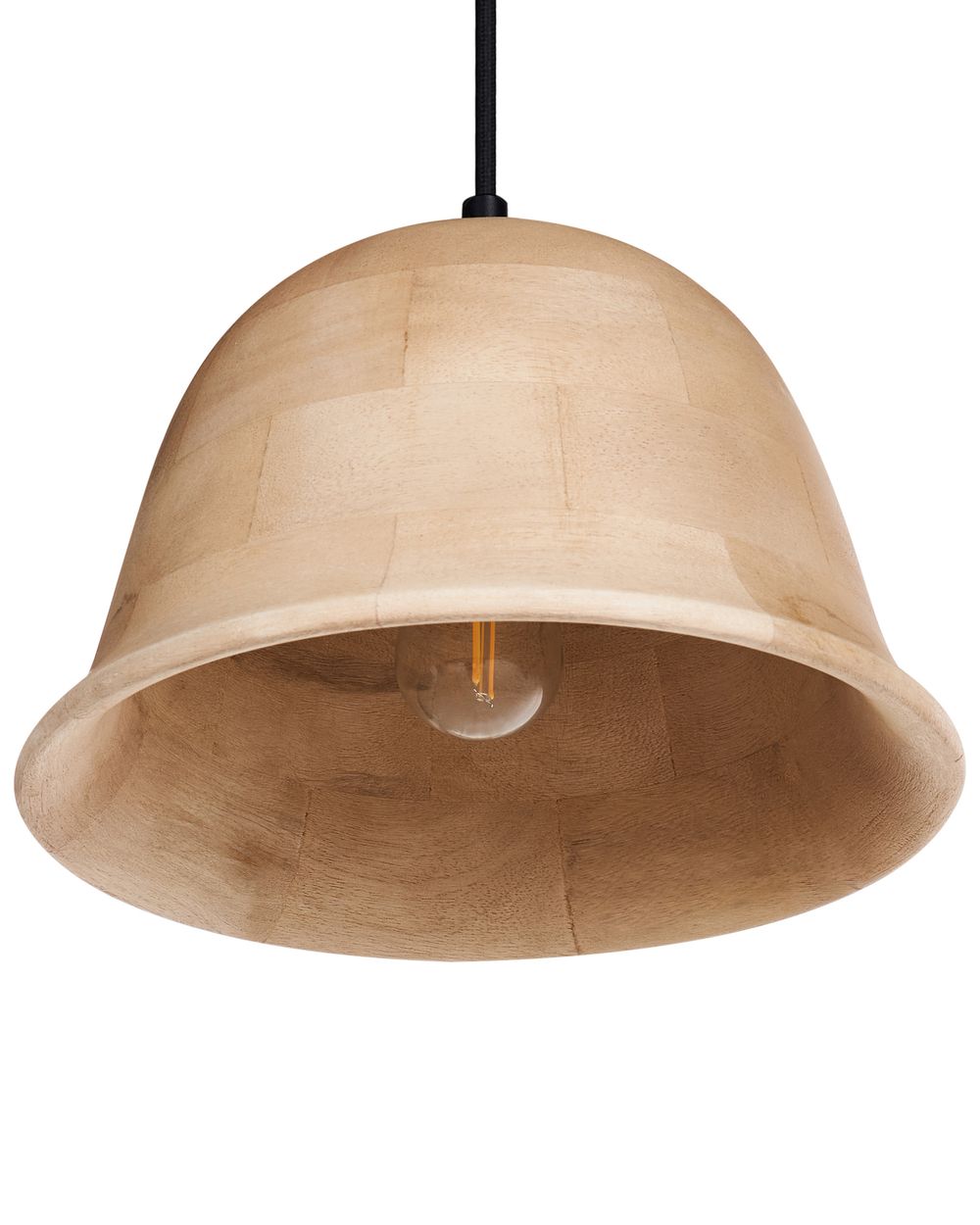 Lampe suspension GOIKA Bois de manguier Marron clair