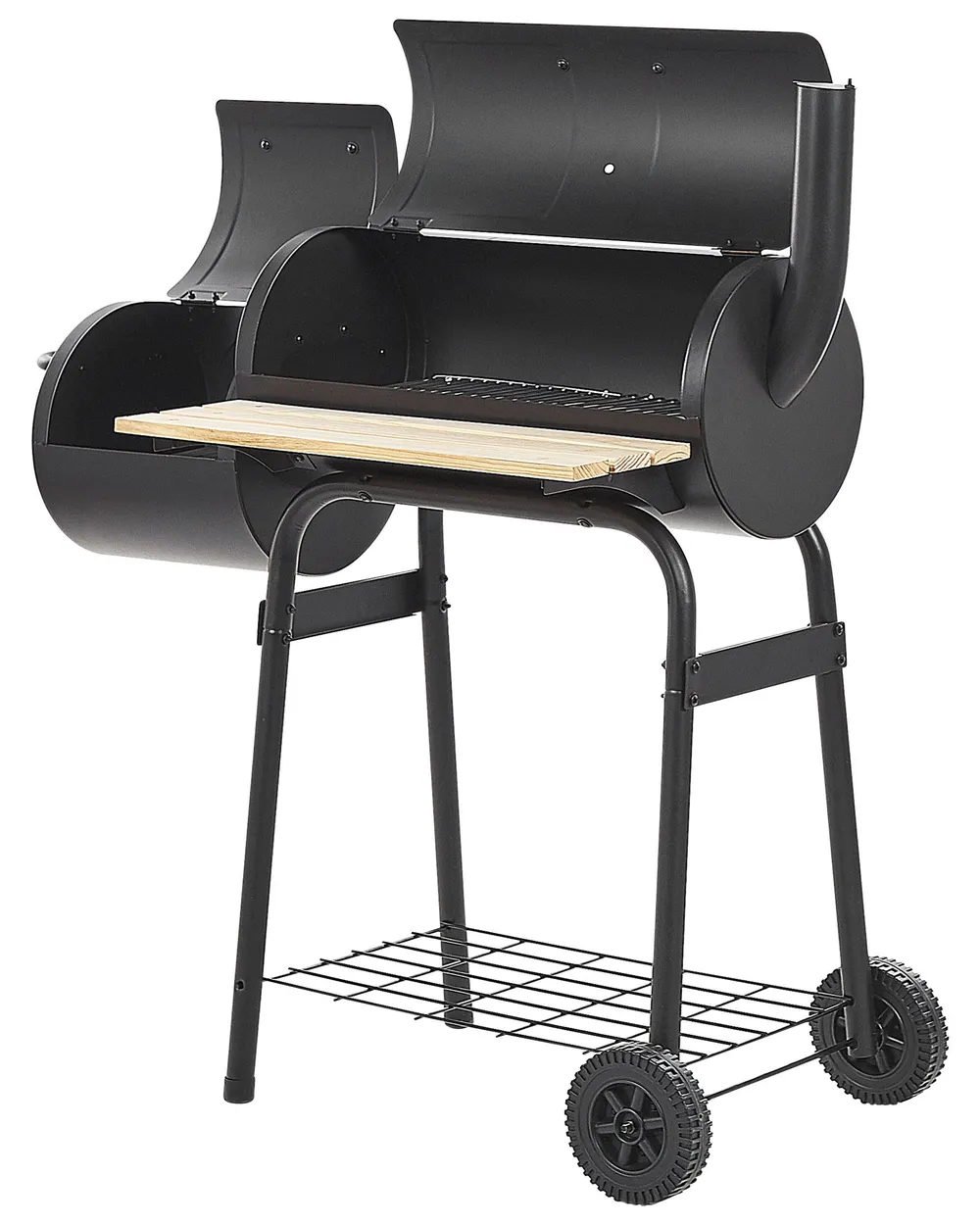 Barbecue a carbonella SATAH con affumicatore Metallo Nero_822693