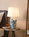 Porcelánová stolní lampa bílá/modrá BELUSO_883001