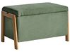 Upholstered Storage Bench EDLAND Fabric Green