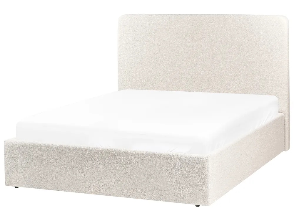 Ottoman Bed BRENON Boucle Off-White 140 x 200 cm (EU Double)_1055931