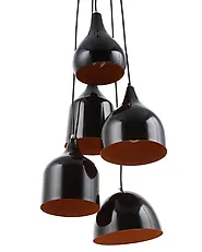 Lampada a sospensione SAVIO Metallo Marrone dorato Nero_1176560
