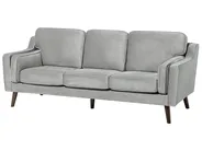 Canapé 3 places LOKKA Velours Gris clair_704284