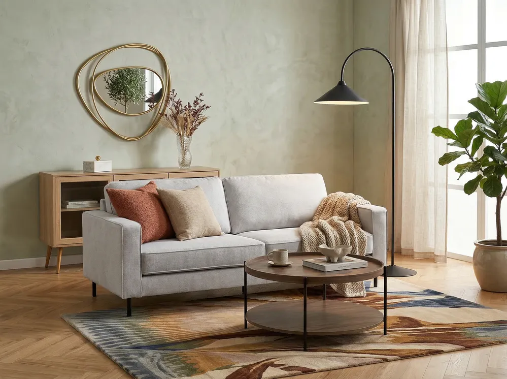 Sofa dla 3 osób SAVALEN Jasnoszary