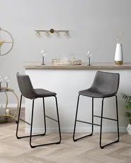Set di 2 sedie alte FRANKS Grigio_724949