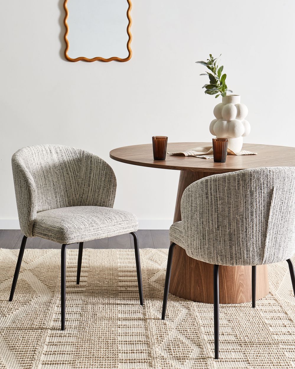 Lot de 2 chaises de salle à manger ZANA Blanc