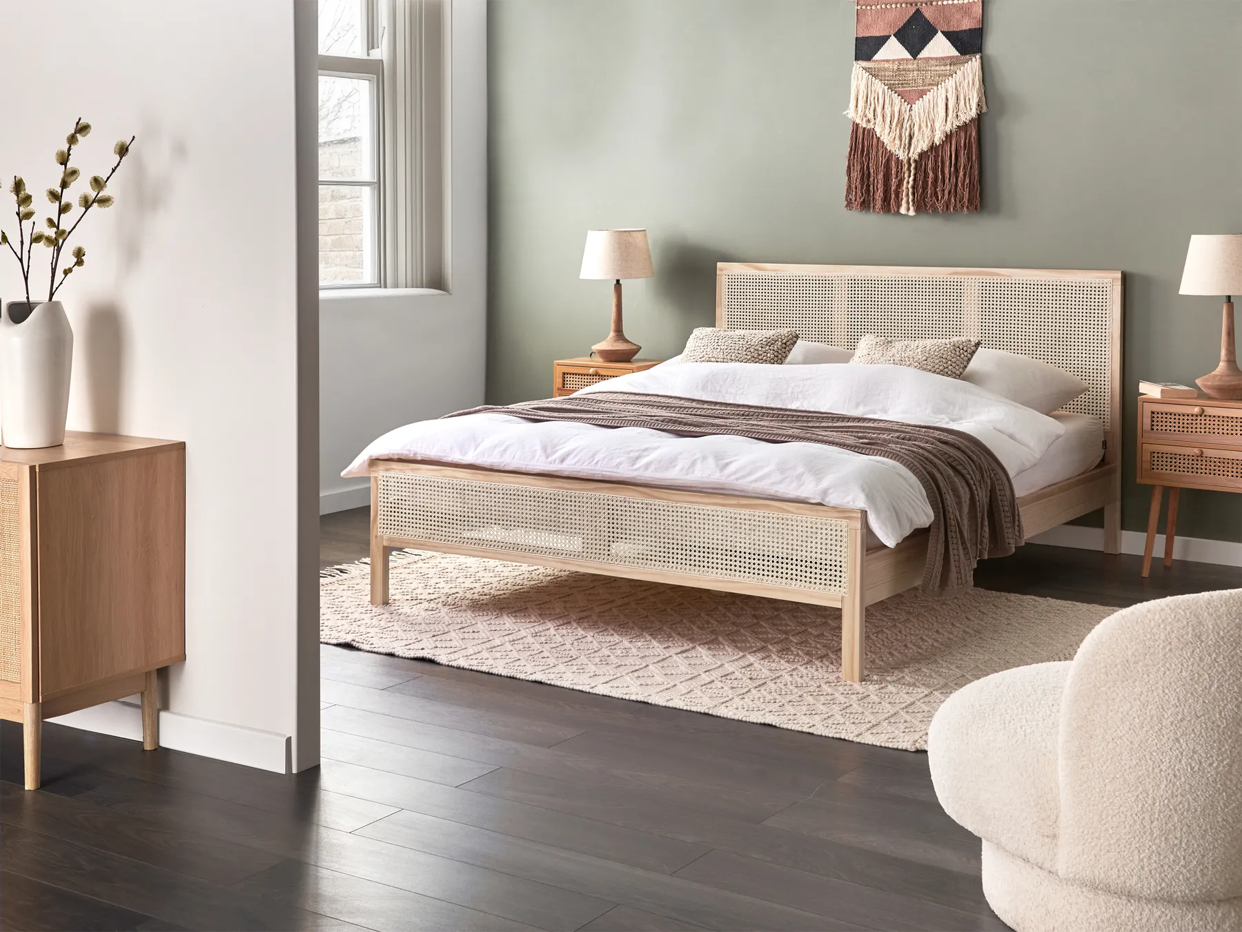 Bed Pine Wood SALERNAS 160 x 200 cm (EU King Size) Light Brown_977050