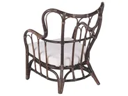 Garden Lounge Set with Table 4 Seater BRINDISI Rattan Dark Brown_821615