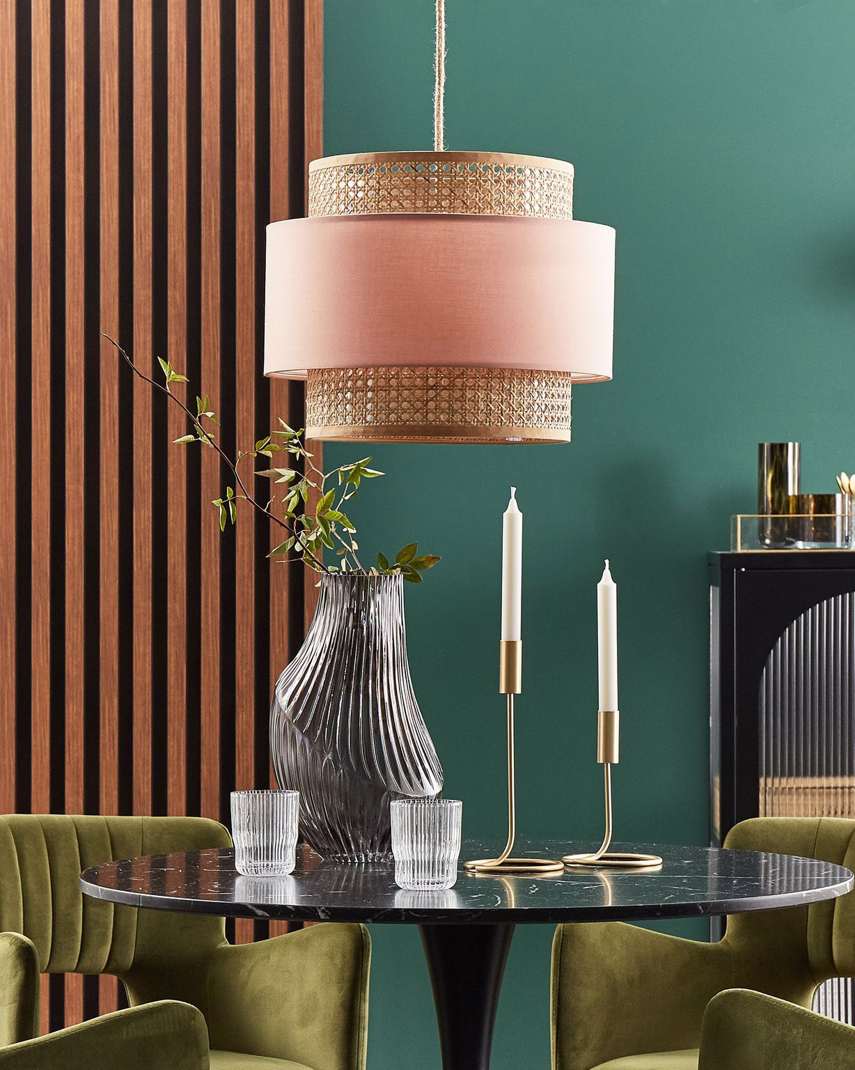 Hanglamp YUMURI Rotan Perzik