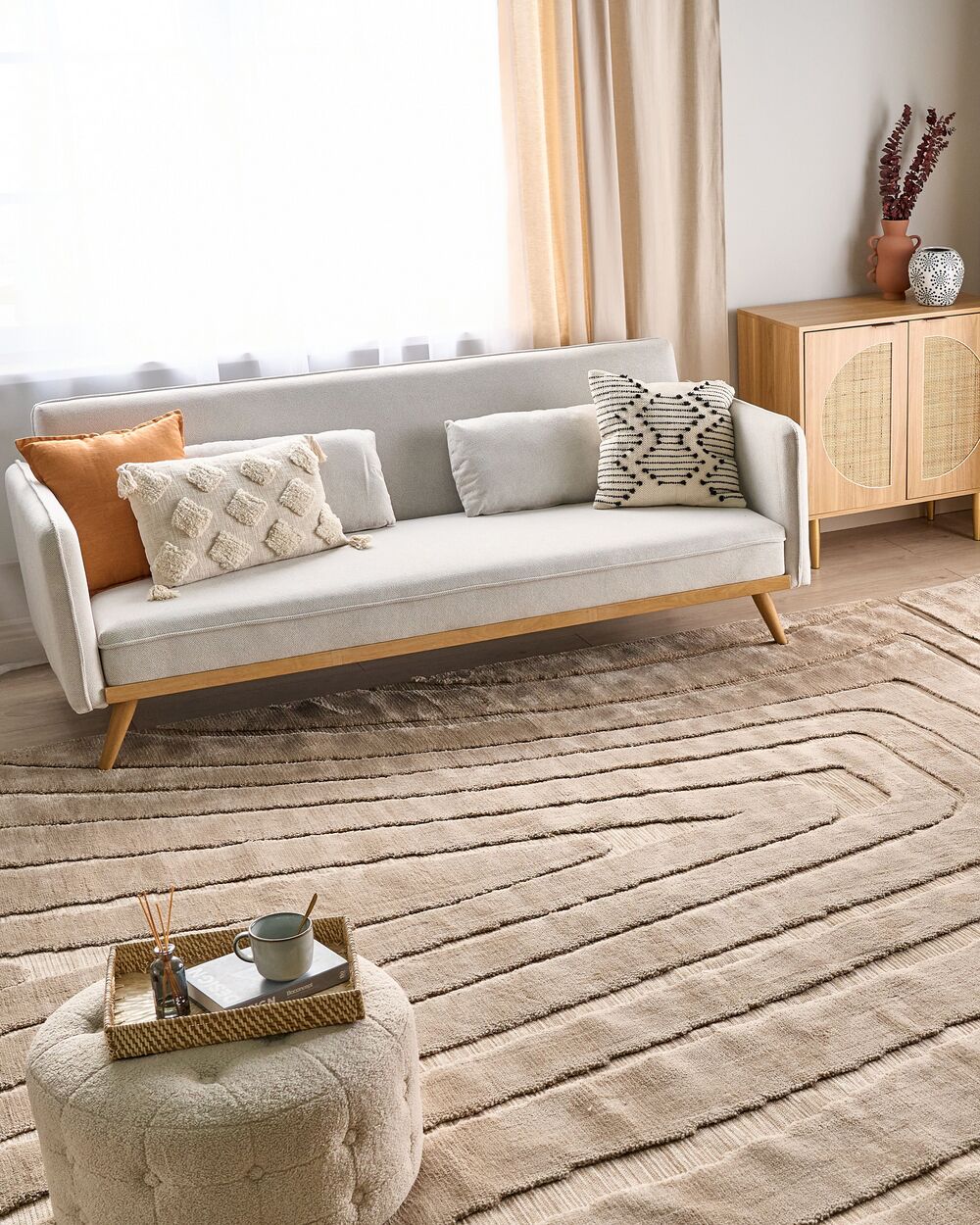 Rug SAZOO Beige 300 x 400 cm