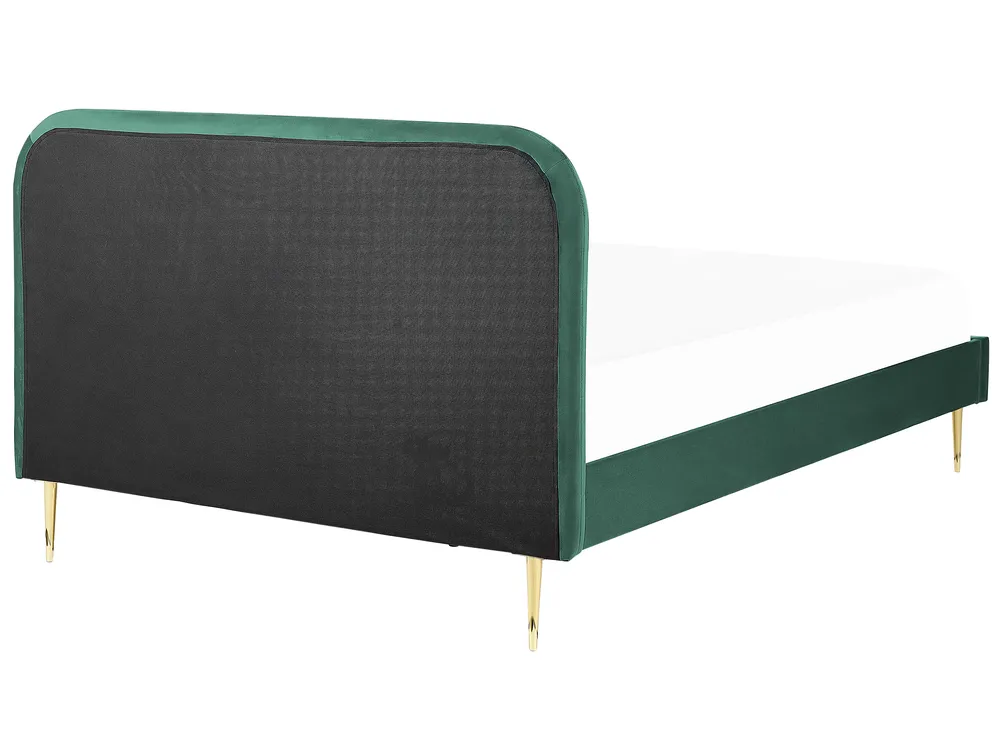 Bed Velvet FLAYAT 160 x 200 cm (EU King Size) Emerald Green_834111