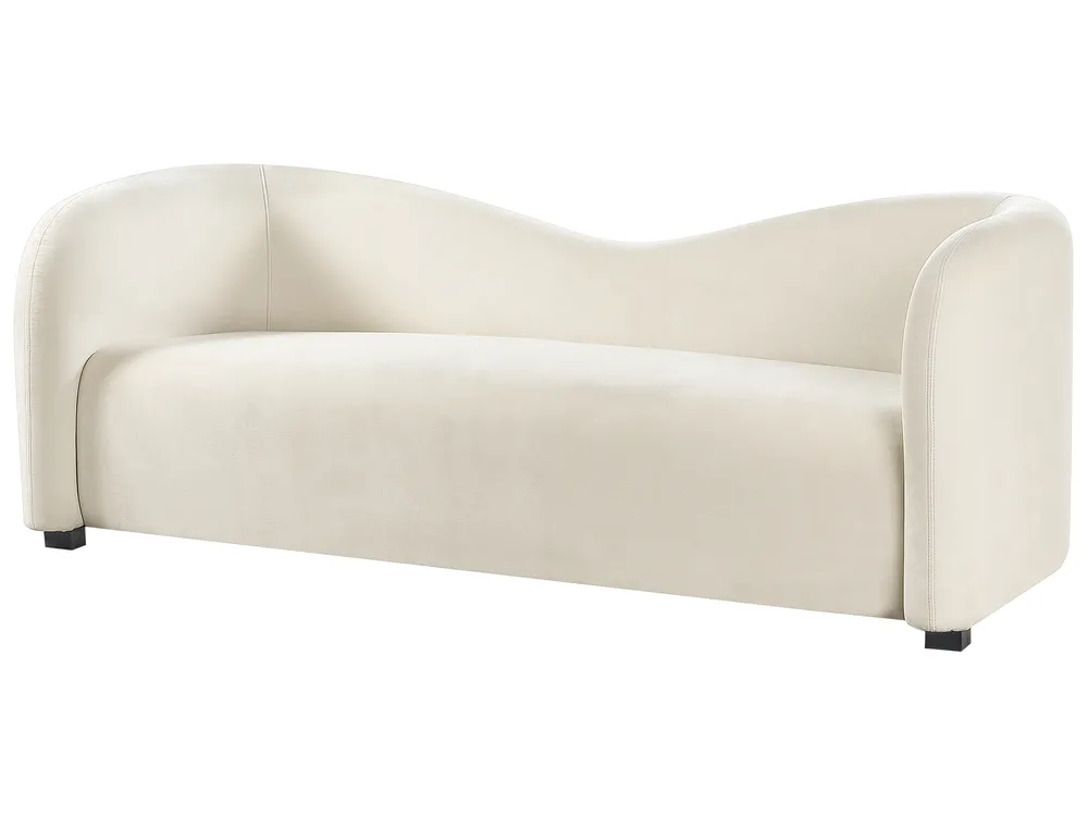 Living Room Set 5 Seater VELTADA Velvet Off-White_1028411