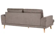 Living Room Set 4 Seater KILDAL Fabric Brown_1058462