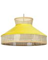 Lámpara de techo de ratán/terciopelo natural/amarillo mostaza 167 cm BATALI_836947