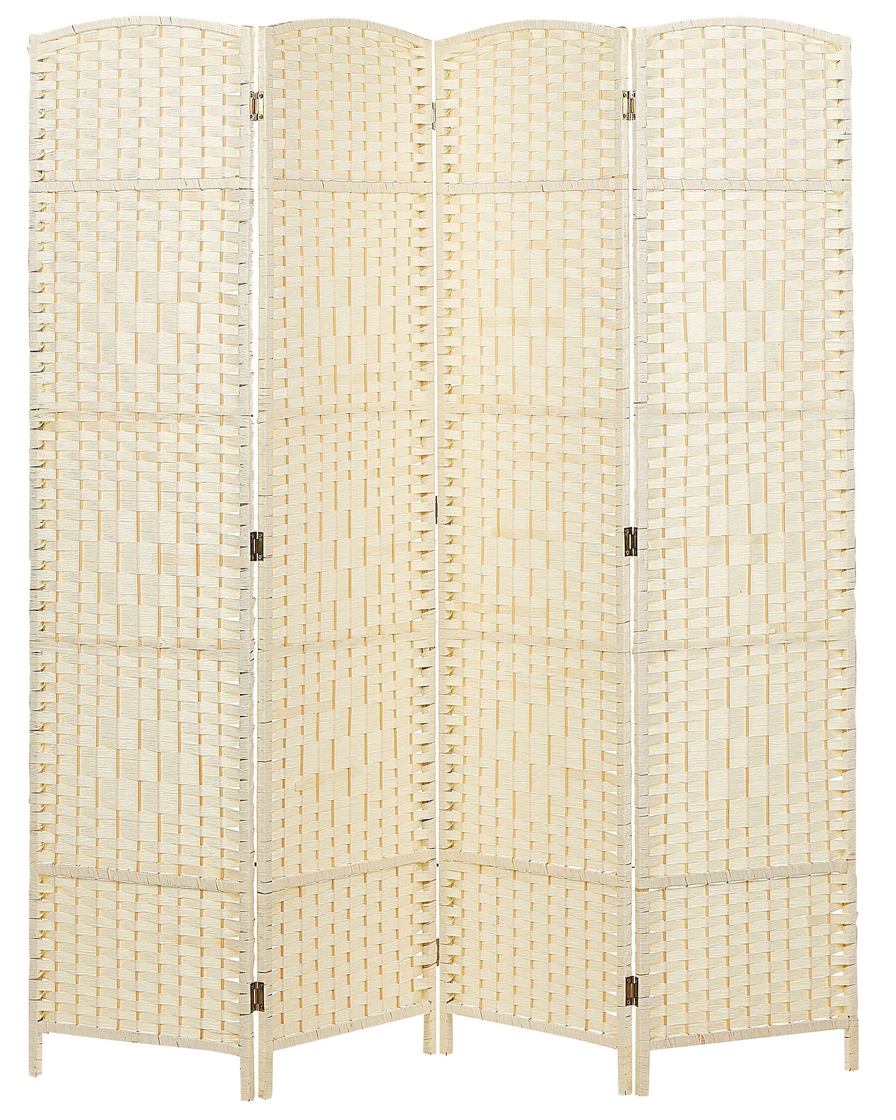 Sammenleggbar romdeler med 4 paneler 178 x 163 cm beige LAPPAGO_874000