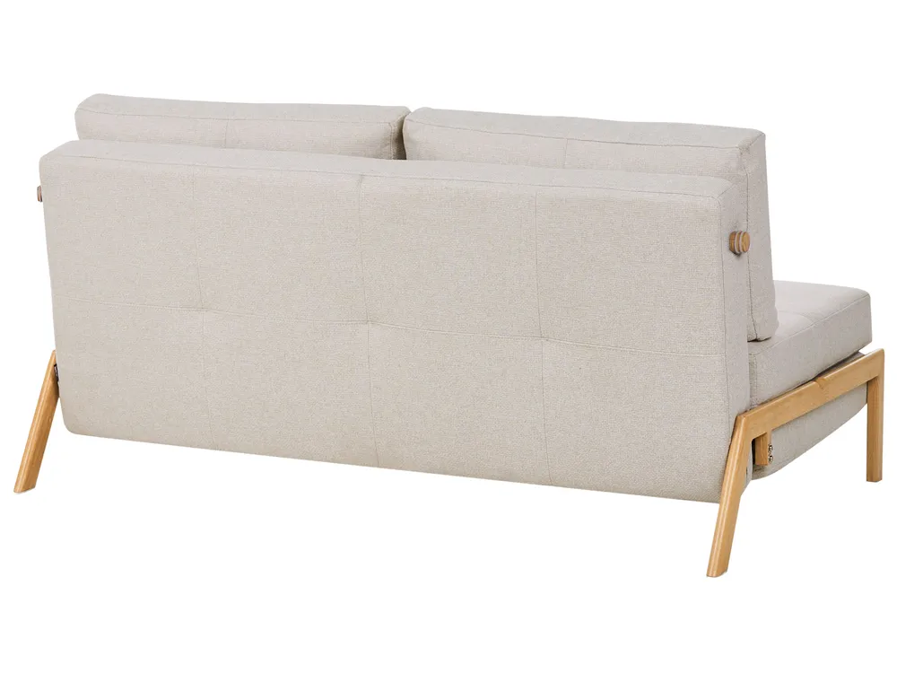 Set da salotto 3 posti EDLAND con Panca Tessuto Beige chiaro_1041060