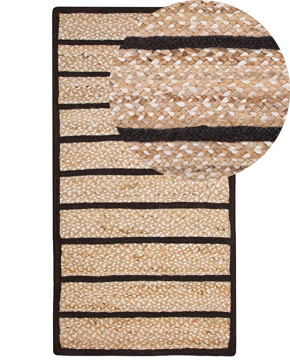 Tappeto KARADONA Beige 80 x 150 cm Iuta_757913