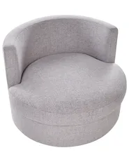 Poltrona girevole DALBY Tessuto Grigio chiaro_906452