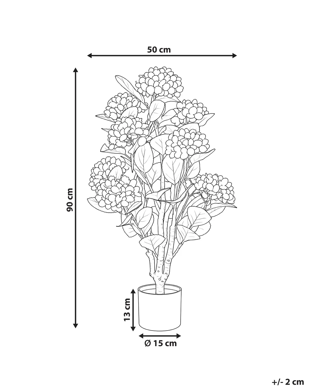 Artificial Plant HORTENSIUM 90 cm Blue_1103876