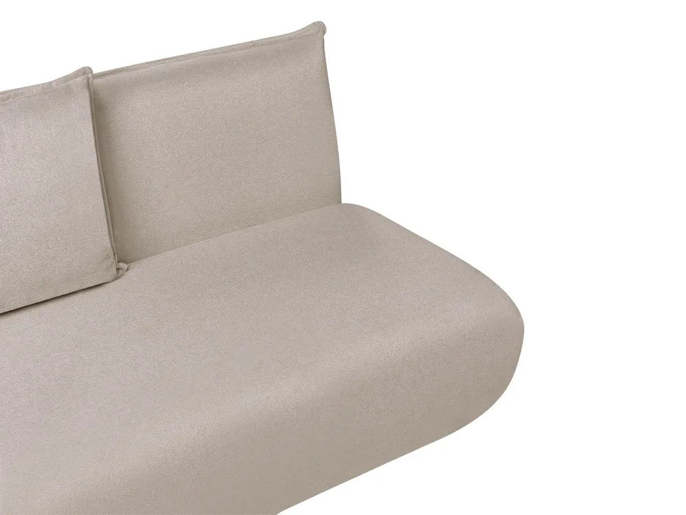 Sofa Bed 2 Seater ROROS Faux Linen Beige_1038911