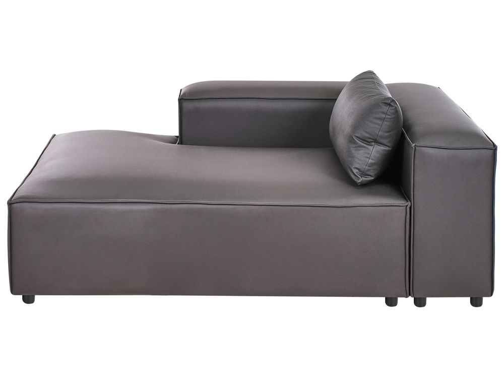 Chaise longue côté droit BRANDE Tissu Noir