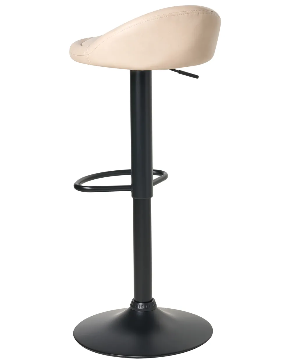 Set of 2 Bar Stools MEEDER Swivel Faux Leather Light Beige_1011290